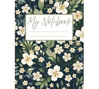 Vintage Botanical Notebook: 120 Page Lined Journal | Large 8.5 x 11 Writing Notebook | Elegant Floral Design for Notes, Journaling and Everyday Use