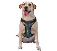 Vintage Botanical Poppy And Lupine No Pull Dog Harness Adjustable Reflective Oxford Easy Control Medium Large Dog Harness