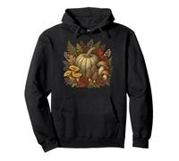 Vintage Botanical Pumpkin Foraging Autumn Harvest Pullover Hoodie