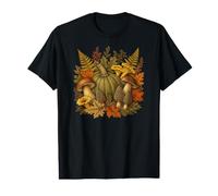 Vintage Botanical Pumpkin Foraging Autumn Harvest Value Graphic T-Shirt