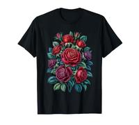 Vintage Botanical Roses Romantic Floral Bouquet T-Shirt