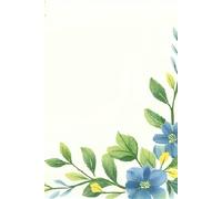 Vintage Botanical Serenity Lined Journal: Premium Hardcover Notebook with Elegant Floral Vines | Soft Green & Blue Aesthetic | 6 x 9 | 120 Lined Pages | Matte Finish