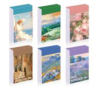 Vintage Botanical Stickers, 6 Sets of 300 Pieces, Decorative Stickers for DIY Journaling, Diary, Planner, Crafts (Oil Painting)