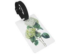 Vintage Botanical White Hydrangea Flowers Luggage Tags Name Id Label Suitcase Tags, Ideal for Travel Cruise Backpacks Bag