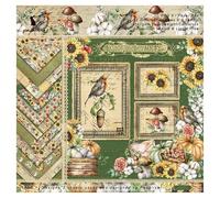 Vintage Botany Pattern Scrapbook Paper Pack, 24 Sheets 6x6 Inches, Premium Cardstock for Origami, Scrapbooking, Decoupage, Card Making, Craft Paper Sheets for Journaling & DIY Projects (Bird)