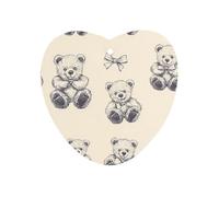 Vintage Bow Teddy Bears Car Air Freshener Hanging Card 1Pack Love form | for Vehicle Home Closet Dorm Square Love Rhombus Shaped Ocean Scent