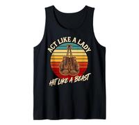 Vintage Boxing Gloves Act Like a Lady Hit Like a Beast Tank Top
