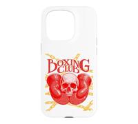 Vintage Boxing Gloves Boxer Skull Case for iPhone 15 Pro