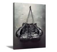 Vintage Boxing Gloves Poster Boxing Wall Art Boxing Gloves Wall Decor Black and White Boxing Wall Art Boy Room Picture Vintage Poster Cool Paintings for Boys Room Man Cave 16x24 inch No Frame