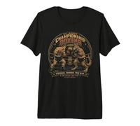 Vintage Boxing Kangaroo All-Aussie Championship Match Premium T-Shirt
