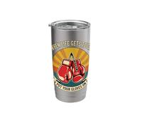 Vintage Boxing When Life Gets Tough Put Your Gloves On Boxer Stainless Steel Insulated Tumbler