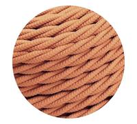 Vintage Braided Cable 10 Meters, 2 Core Brown Antique Twisted Woven Silk Lighting Cable Flexible Fabric Wire, DIY Electrical Cord - 10m Light Brown