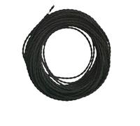 Vintage Braided Flex Cable, 2 Core 0.75mm² Copper Electrical Lamp Cord Vintage Braided Fabric Wire for DIY Pendant Table Floor Wall Light Auburn Black Red, 1-30 Meters(Black,3meter)