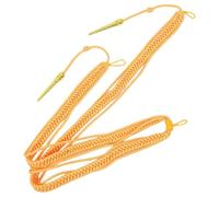 Vintage Braided Shoulder Aiguillette for Women and Event Staff | Golden Plastic Rope, Decorative Pendant Detail, for Ceremonial Coats, Blazers, Formal Events and Marching Band