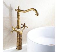 Vintage Brass Bathroom Sink Faucet - Hot & Cold Mixer Tap, Antique Copper Basin Taps, Retro Design for Kitchen & Bath, Torneira Banheiro, Elegant Home Upgrade