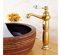 Vintage Brass Bathroom Sink Faucet Retro Hot & Cold Mixer Taps Antique Gold Washbasin Mixer Elegant Washbowl Faucet for Stylish Home Decor Safehappy