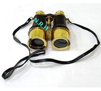 Vintage Brass Binoculars with Leather Grip - Antique Nautical Opera Glasses for Travel, Bird Watching & Home Décor - Classic Maritime Gift for Men & Women