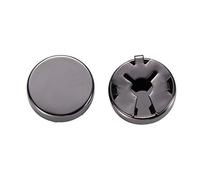 Vintage Brass Button Covers Cufflinks 1 Pair Round Cuff Button Covers Cuff Links Set For Gatherings Daily Wearing Earrings For Men (BK)
