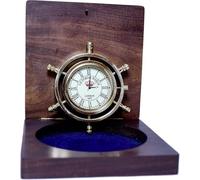 Vintage Brass Compass Handmade Nautical Direction Finder with Wooden Box Personalized Engraved Home Decor Gifts