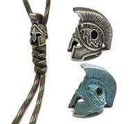 Vintage Brass Dark Helmet Lanyard Bead Paracord Knife Beads Keychain Tool Diy Pendant