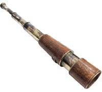 Vintage Brass Decor Spyglass Pirate Telescope with Leather Case Handheld Telescope for Adventure Enthusiasts Vintage