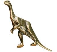 Vintage Brass Dinosaur Statue Ornament, Mini Desktop Sculpture for Home and Office Decoration, Antique-Style Copper Dinosaur Figurine Adornment