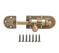Vintage Brass Door Latch, Antique Sliding Bolt Lock, Heavy - Duty Bronze Gate and Wooden Door Hardware with 7 Screws for Home Security and Kid - Proofing