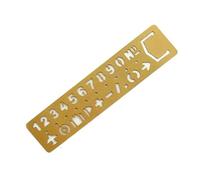 Vintage Brass Drawing Ruler Painting Stencils, Letters and Numbers Template Painting Tools, Alphabets Stencils and Number Stencils(letter)
