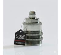 Vintage Brass E27 Lamp Holder, Batten Mount, 60W Heat Resistant Edison Screw Socket, Retro Bulb Fitting, Easy Install for DIY Pendant Wall Light,Compatible Lampshades UK - Satin Nickel