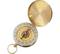 Vintage Brass Glow - in - The - Dark Compass, Accurate Orienteering & Navigation Tool, Handheld Lightweight Survival Compass for Hiking, Camping, Backpacking