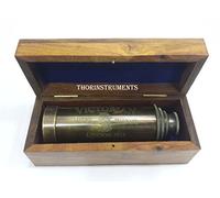 Vintage Brass Handheld Pirate Victorian Marine Telescope London 1915- with Wooden Box Rustic Vintage Home Decor Gifts