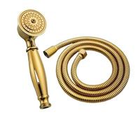 Vintage Brass Handheld Shower Head Set - Retro Telephone Design with 59" Stainless Steel Hose & G1/2 Connector - Luxurious Bathroom Upgrade Accessory