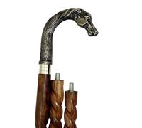 Vintage Brass Horse Head Walking Stick - Wooden Victorian Style Gentleman’s Cane with Solid Brass Horse-Head Handle - Handmade Classic Wooden Walking Stick - Best Gift