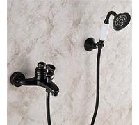 Vintage Brass Kitchen Faucet European Black Bronze Mixer Tap Antique Style SingleHandle Bathroom Shower Bathtub Faucet Set Copper Construction A1 (A8992)
