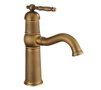 Vintage Brass Kitchen Faucet, Retro Single Hole Sink Mixer, Antique Green Bronze Bathroom Basin Tap, Stylish Water Faucet for Home Decor, A370 Finish