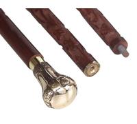 Vintage Brass Knob Head Handle Wooden Walking Stick Nautical Canes, Wooden Handmade Foldable Walking Stick, Light Weight Strong and Comfortable Best Gift for Men and Women, Marriage, Anniversary