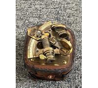 Vintage Brass Maritime Nautical Sextant Leather Case Kelvin Hughes London Wonderful Memorable Vintage Ship Navigation Instrument for Nautical Decor Maritime Gifts and Navigational Tools