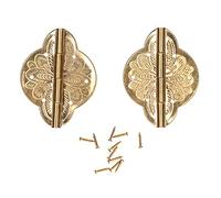 Vintage Brass Mini Hinge for Drawer Door Cabinet Wardrobe Polished Safe Edge Double Pin Joint High Hardness Long Lasting Hardware for Foldable Table Desktop