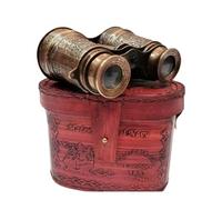 Vintage Brass Opera Glasses with Leather Case - Classic Binoculars for Theatre, Opera, Bird Watching & Collectors Retro Nautical Gift for Men & Women