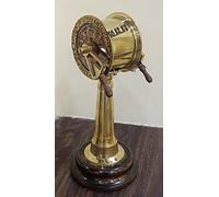 Vintage Brass Ship Telegraph Replica - Titanic Engine Order Telegraph Antique Nautical Decor - Marine Collectible Desk Showpiece with Wooden Base - Maritime Gift for Home Office Decor