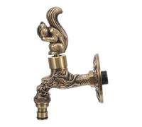 Vintage Brass Single Handle Faucet for Wash Basin Antique Decor | Engraved Golden Finish, Cold Water Control, Corrosion Free Brass Build, for Retro Interiors and Daily Use