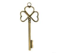 Vintage Brass Skeleton Keys, Large Antique Cabinet Lock Ornaments, Bronze Alloy DIY Craft Accessories for Jewelry Making, Keychain Charms & Treasure Hunt Game Props