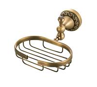 Vintage Brass Soap Holder - Wall Mounted Bath Shelf for Bathroom Decor, Retro Style Home Spa Accessory, Perfect for Bathtub