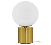 Vintage Brass Table Lamp Opaque Glass Shade Bedside Light Frosted Globe Desk Lamp H3139F