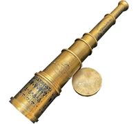 Vintage Brass Telescope, 20 Inch Decorative Spyglass, Antique-Style Pirates Scope, Handheld Design