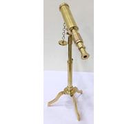 Vintage Brass Telescope On Tripod Stand Antique Desktop Telescope For Home Decor & Table Accessory Nautical Spyglass Telescope For Navy And Outdoor Adventures. Antique Sailor Boat Nautical Telescopes