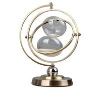 Vintage Brass-Tone Metal Hourglass Timer,for 15/30/60 Minute Timing-Office Home Decor & Creative Educational Gift-360 Rotating Large Antique Sand Clock