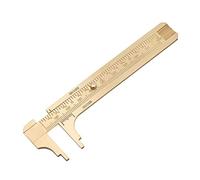 Vintage Brass Vernier Caliper, Pocket Caliper Double Scale Sliding Gauge Mini Metal Pocket Ruler 100mm