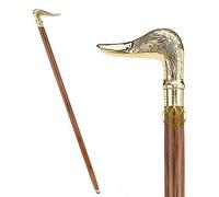 Vintage Brass Walking Stick Victorian Duck brass Handle Wooden Canes Beautiful Defensive Gift for Dad On Fathers Day