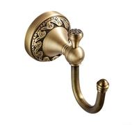 Vintage Brass Wall Hook, European Style Antique Single Coat Hanger for Living Room Bedroom Kitchen Bathroom, For Metal Robe Towel Rack with Screws,